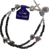 Armband wundertätige Medaille mit Herzen aus Hämatit mit Magnetverschluss